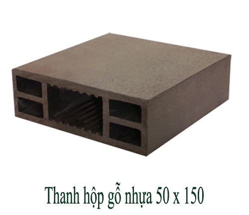 Thanh hộp gỗ nhựa 50x150