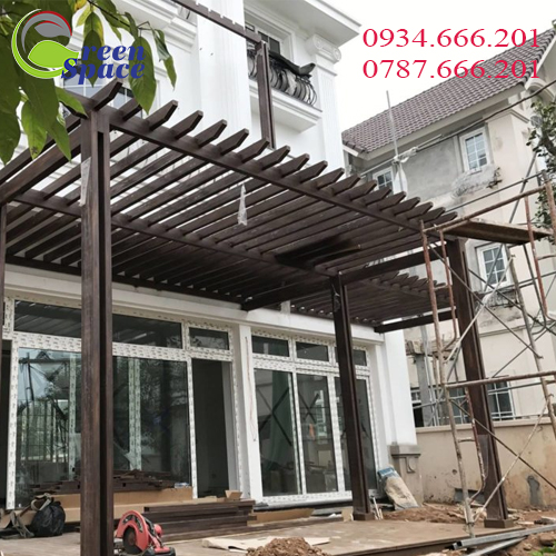 Giàn lam gỗ nhựa ngoài trời