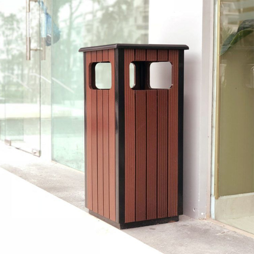 Thùng rác đơn inox có gạt tàn